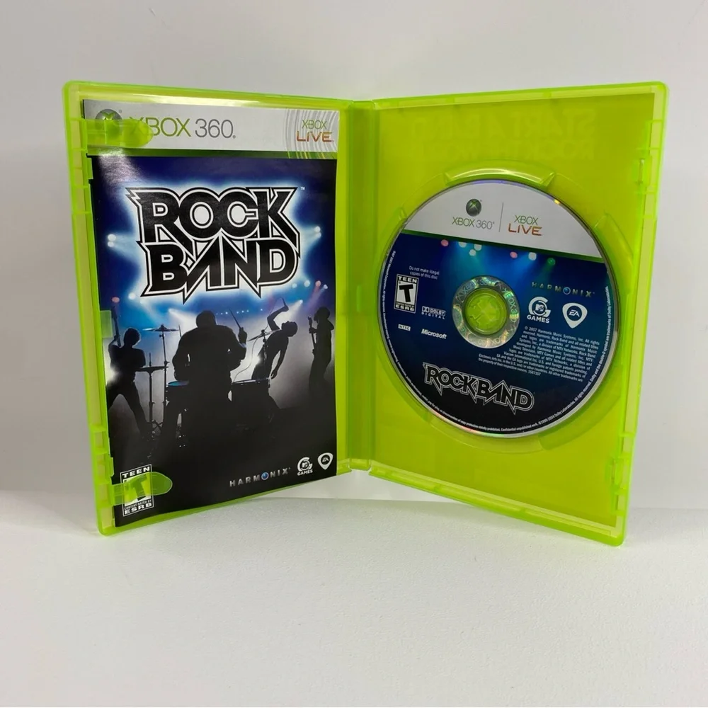 Rock Band (Microsoft Xbox 360, 2007) - Case And Manual